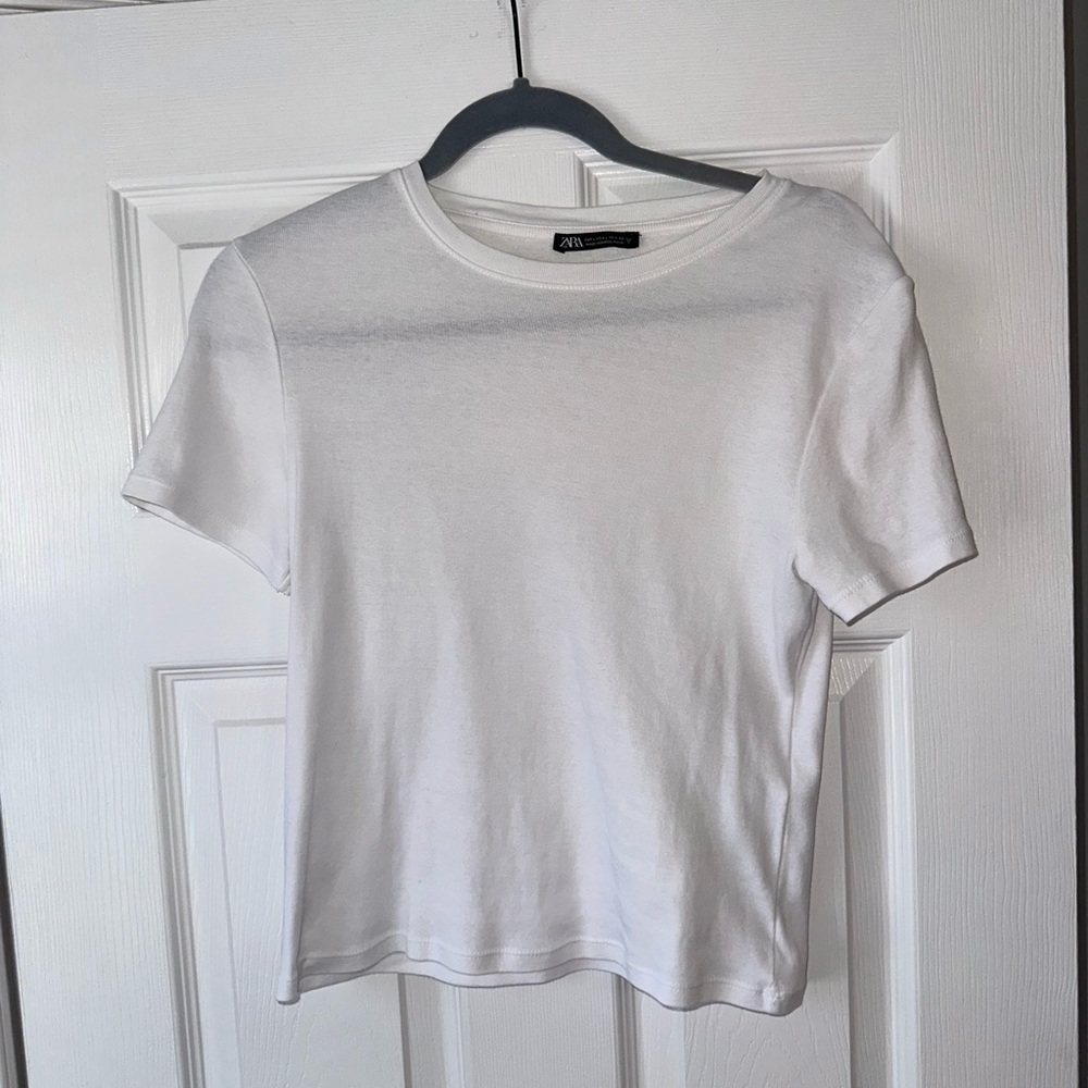Zara White Tee